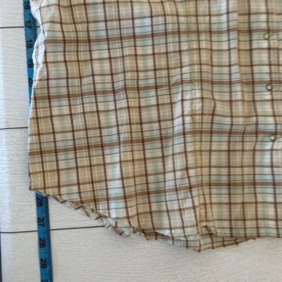 Pinch 100% cotton snap down western/ equestrian top with metallic stitching - Picture 7 of 8